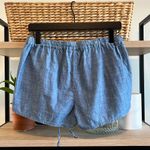 J.Crew  Mid-Rise Cotton Chambray Elastic Tie Waistband Pocket Short, XS Photo 3