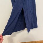 Tommy Bahama Tambour Sleeveless Midi Dress Navy Blue Boat Neck Side Slit Fitted Photo 11