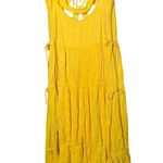 JONATHAN SIMKHAI Daffodil Lina Lightweight Crinkle Teardrop Cutout Maxi Dress L Yellow Size L Photo 7