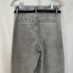 ZARA Wide Leg Cropped Jeans Gray Wash High Waist‎ Pockets Belted Womens Size 6 Photo 6
