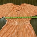 MINKPINK Revolve  Livia Plisse short sleeve Flowy Orange Pleated Romper small Photo 5
