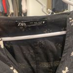 ZARA  black floral mini dress Photo 2