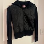 Say What? vintage “say what? USA” black sweater/vest black zip up size L Photo 0