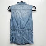 Max jeans  Cotton Linen Chambray Women's Utility Vest Small Full Zip Breathable Photo 4
