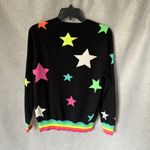 WISPR Brodie Summer Star Cotton Silk Sweatshirt Size XS Black and Neon Rainbow Photo 1