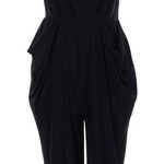BCBGeneration  Black Jumpsuit with V-Neck and Defined Waist Photo 0