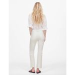 Madewell Kick Out Crop Jeans Pure White Stretch Mid Rise Flare NI961 US 24 NWT Photo 1