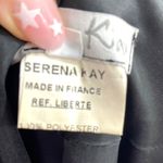 90s SERENA KAY Vintage Black Cap Sleeve Pleated Mini Baby Doll Dress Size 2 Photo 6