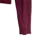 Forever 21  Maroon Mesh Cut Out Cropped Pullover Hoodie Shirt S Photo 12