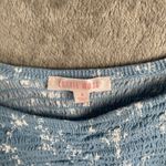 Lottie Moss PacSun  Women’s S Blue Floral Smocked Peasant Crop Top Romanticcore Photo 2