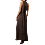 Sachin & Babi Halter Kayla Gown in Brown, Size US 10 Brown Photo 2