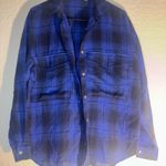 VICI  Blue Plaid Long Sleeve Shirt size x small Photo 0