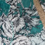 Citron Art to Wear Sheer Floral Asian Silk Open Waterfall Cardigan Turquoise S Green Photo 6