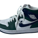 Nike  Air Jordan 1 Mid SE Women's Noble Green Lace Up Athletic Sneakers Shoes 5.5 Photo 0