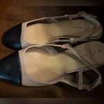 Time and Tru Women's Block Heel Slingbacks Size 8 Beige And Black Photo 4