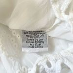 Johnny Was White Eyelet Lace Mini Bay Doll Dress Swim Coverup With Slip Size S Photo 9