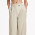 Commense‎ Women's High Waisted Relaxed Fit Wide Leg Dress Pants Beige Medium NWT Tan Photo 0