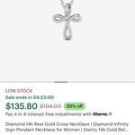 White Gold Cross Charm Photo 1