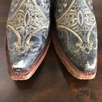 Circle G  By Corral Women's Black Crackle / Bone Embroidery Boots Size 9 Photo 5