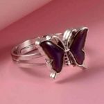 Adjustable Changing Color Butterfly Mood Ring Photo 2
