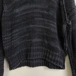 IRO Sweater Womens Small Black Open Knit Chunky Pullover Cropped Cotton Top Photo 3