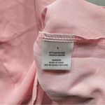 Adrienne Vittadini  Pink Sleeveless Semi Sheer Blouse with Silver Metal Keyhole Photo 9