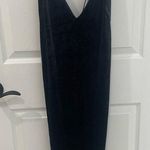 Bebe Mara Deep V Black Backless Velvet Slip Dress Women’s Size Small Photo 0