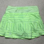 Lululemon Rare  Pace Rival Skirt Deauville Stripe (Lime Green) Size 2 EUC Photo 1