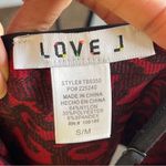 Love j  | Red Animal Print Ribbed Tank Top Thong Bodysuit Sz S/M Photo 8