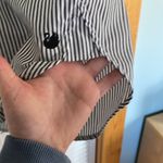 Gloria Vanderbilt 100% cotton  striped button up top XL Photo 6