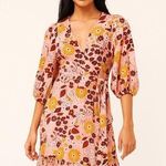 ByTiMo Floral Ruffle Wrap Dress Pink Photo 0