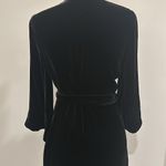 Eileen Fisher NWT Petite Washable Black Velvet Wrap Dress Sz MP Photo 8