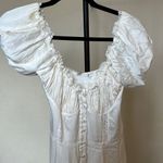 House Of CB  'Eviana' Ivory Real Silk Puff Sleeve‎ Maxi Dress white  NWOT Size XS Photo 4