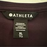 Athleta  All Around Ruched Tshirt Long Sleeves Cropped Women's XL Black‎ Casual Photo 4