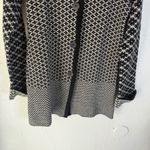 Chiaramente‎ Italy Wool Blend Cardigan Sweater Button Front Black Beige Small Photo 4