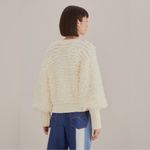 Farm Rio NWT  Off White Textured Loopy V-Neck Cardigan Size XS Photo 2