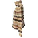 Old Navy Y2K  Lambswool Brown stripe turtleneck sweater size MEDIUM Photo 2