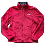 The North Face  Osito Fleece Jacket Women's Small Zip Coral Pink Red Grey Photo 0