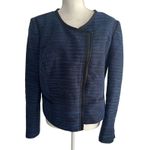 MARY KAY for Twinhill Blue Black Knit Jacket Dress Blazer Size 14 Photo 0