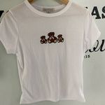 White Baby Tee Size M Photo 0