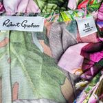 Robert Graham  Paige Palm Ruffle-Trim TropicalPrint Keyhole Top size Medium Photo 3