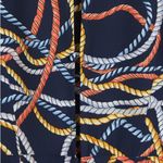 Mango  Scarf Print Crepe Mini Dress MNG Scarf Pattern Navy Size 2 NWT Photo 9