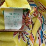 VTG 70s Loungees Shirt Womens 12/14 Yellow Parrot‎ Top Snap Cover Up Pocket USA Photo 3