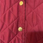 Crown & Ivy Womens  Quilted Puff Crimson Red Jacket Gold Hardware Cozy Warm Small Photo 3