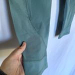 Joe Fresh active capri leggings sheer panel pockets aqua women's size medium Photo 2