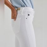 AG Adriano Goldschmied White Distressed The Farrah High Rise Skinny Ankle Photo 2