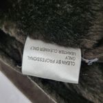 Damselle New York Womens Jacket XL Brown Leather Genuine Fur Trim Hooded Photo 9