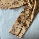 ZARA  satin effect floral long sleeve crop top M Photo 9