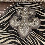 Vintage Animal Print Crown Embellished Hobo Wallet Photo 1