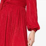 NWOT Rebecca Vallance Samantha Plisse Mini Dress Red Glitter Sparkle Holiday 8 Photo 1